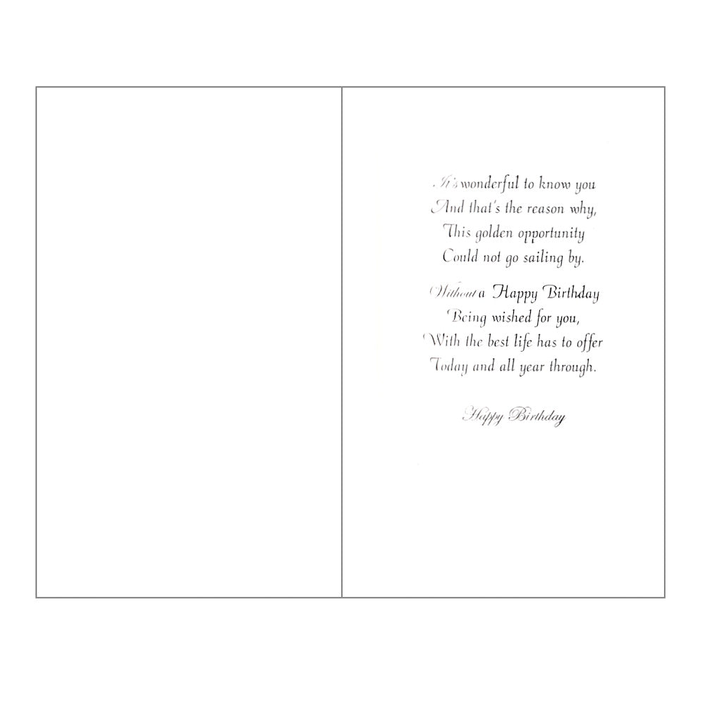 Birthday Card Girl On Swing