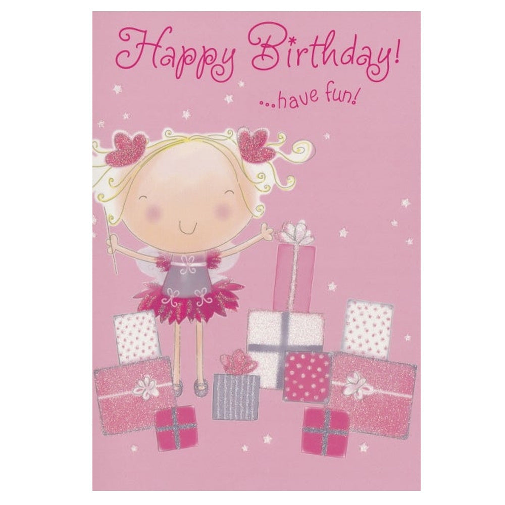 Birthday Card Girl Presents