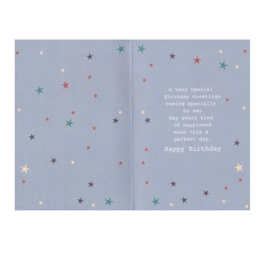 Front of this card features the text 'Happy Birthday to You!' on a blue background.