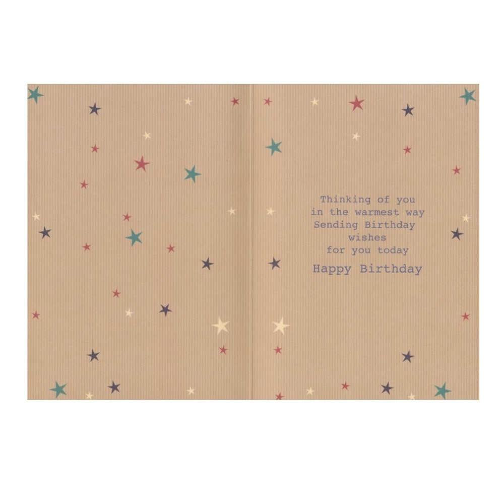 Front of this card features the text 'Happy Birthday to You!' on a brown background