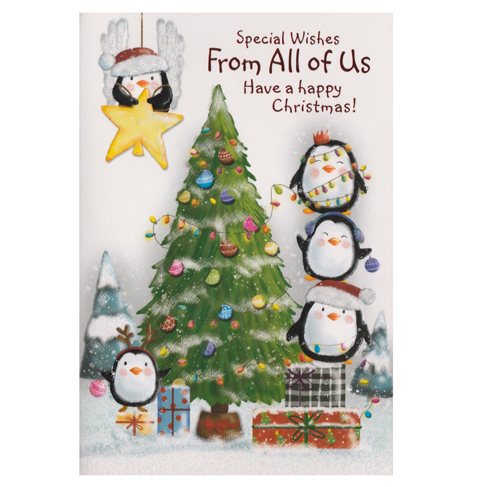 Christmas Card All of Us Penguins