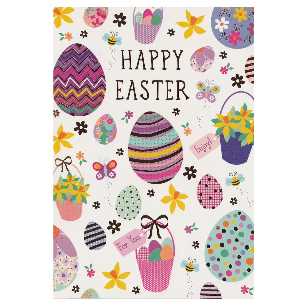 Easter Card Eggs & Baskets