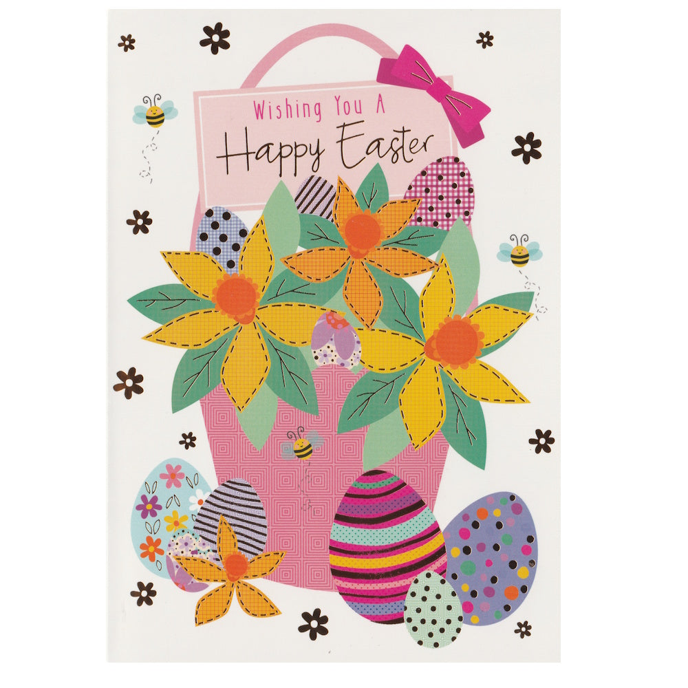 Easter Card Pink Basket