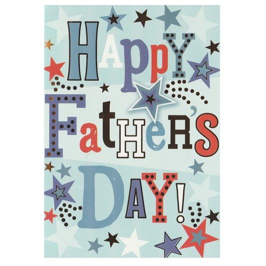 Father's Day Card Stars Blue