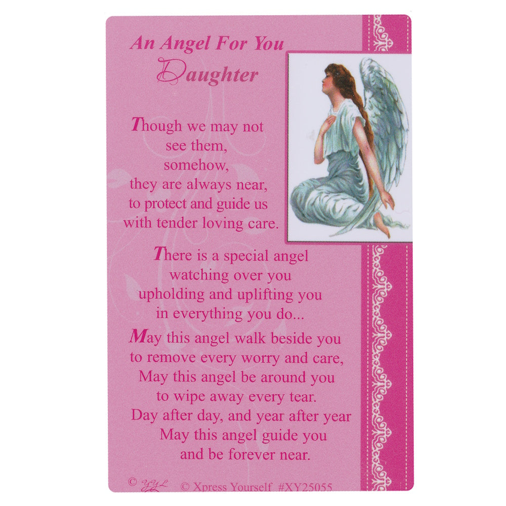 An Angel For You Daughter keepsake wallet card.