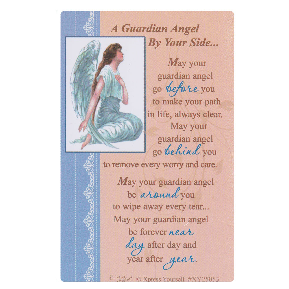 A Guardian Angel By Your Side... keepsake wallet card.