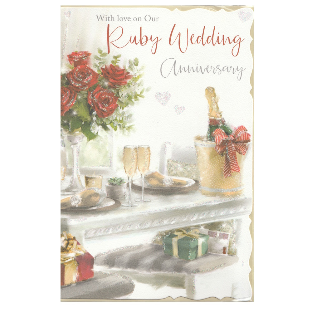 Ruby Wedding Anniversary Card