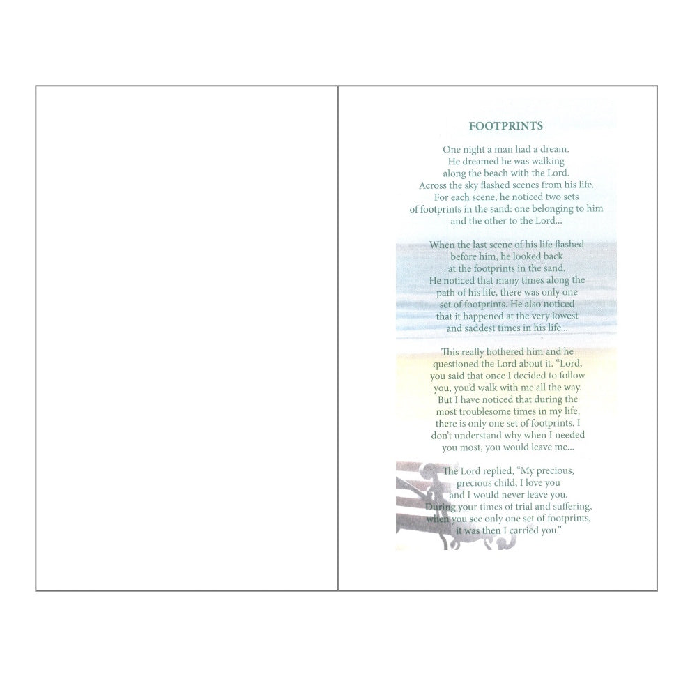 Sympathy Card Footprints