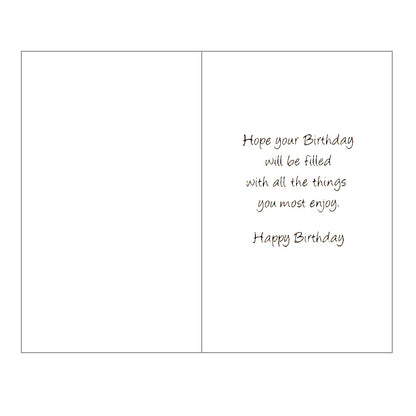 Front of this 21st birthday card features an illustration of the number 21 with a raised embellishment saying 'Happy Birthday'.