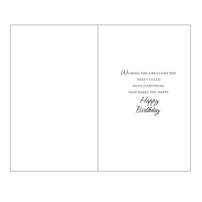 Front of this 60th birthday card features an illustration of a red radio and trowel, paired with a message.