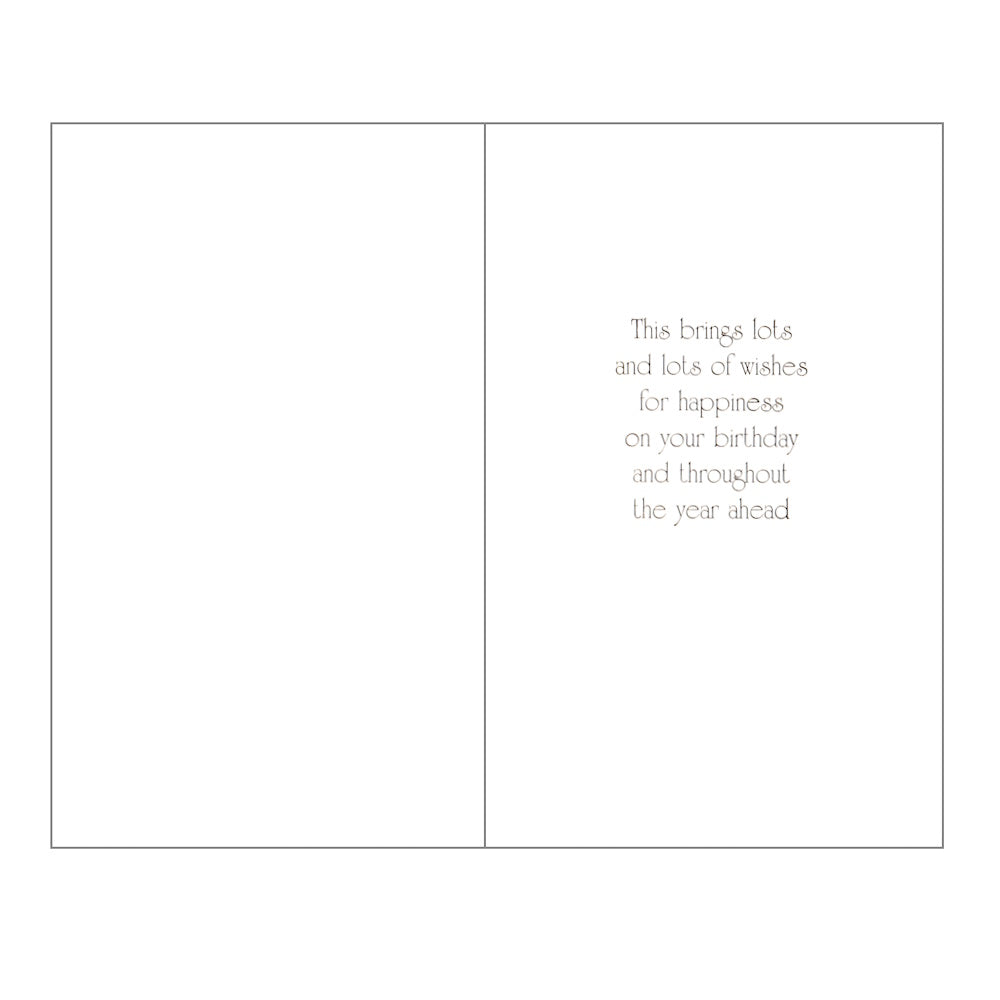 Front of this 80th birthday card features a blue diamante 80, paired with a message.