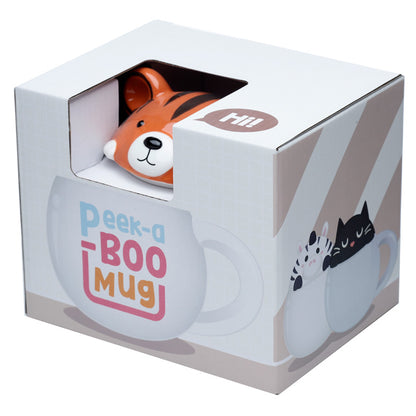 Adoramals Tiger Peeping Lid Mug