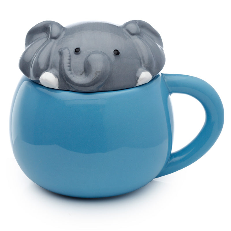 Adoramals Elephant Peeping Lid Mug