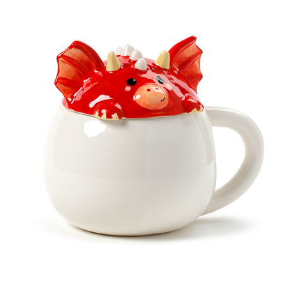 Welsh Dragon Peeping Lid Mug