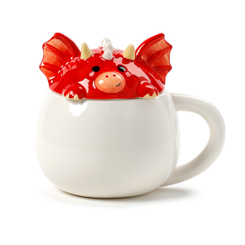 Welsh Dragon Peeping Lid Mug