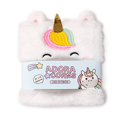 Fluffy Plush Notebook Adoramals Adoracorn Unicorn