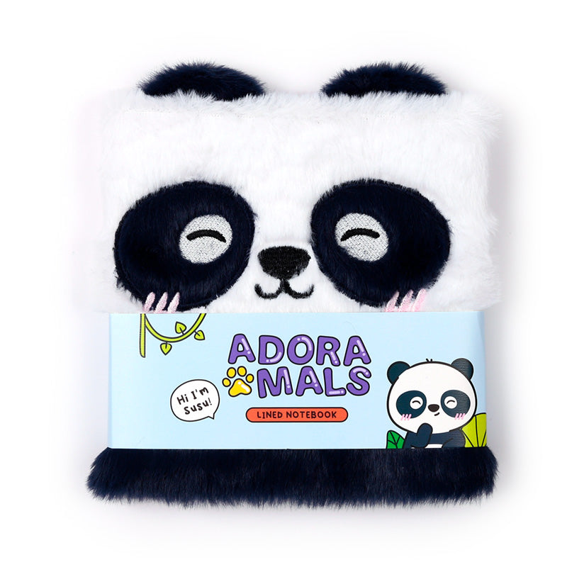 Fluffy Plush Notebook Adoramals Panda