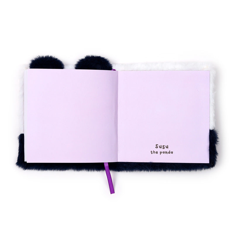 Fluffy Plush Notebook Adoramals Panda