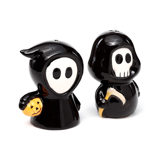 Skull Boy & Ghost Boy Ceramic Salt & Pepper Set