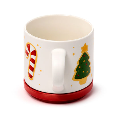 Christmas Baker Street Porcelain Mug & Coaster Lid Set