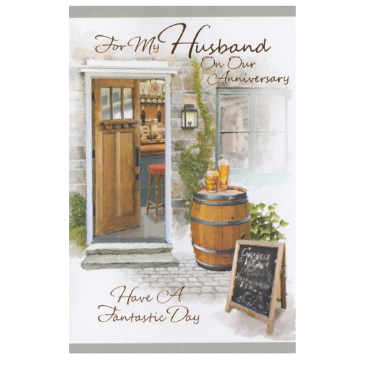 Anniversary Card Husband Barrel