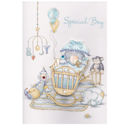 Baby Card Baby Boy Crib