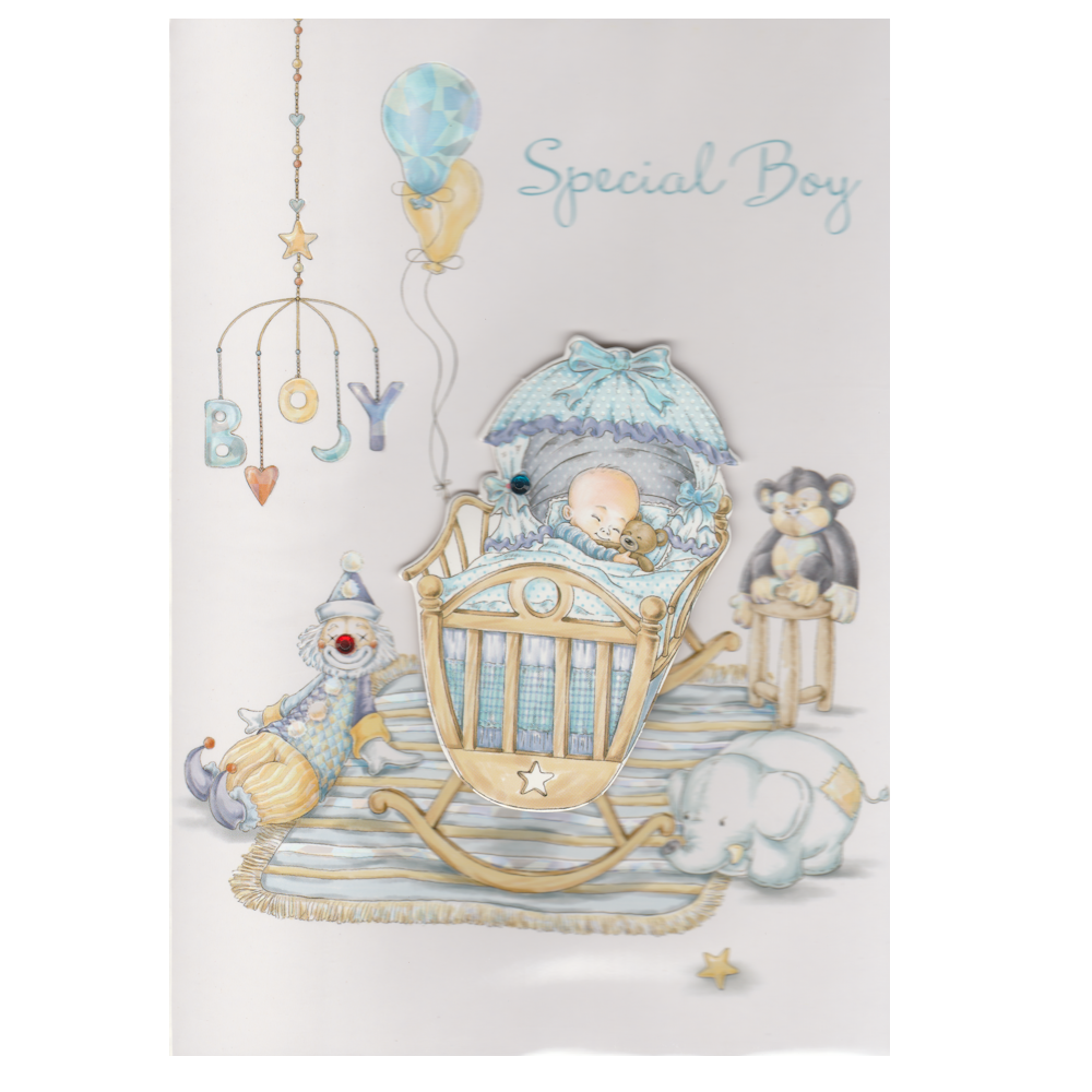 Baby Card Baby Boy Crib