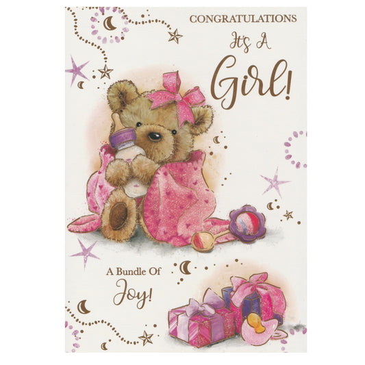 Baby Card Baby Girl Congratulations