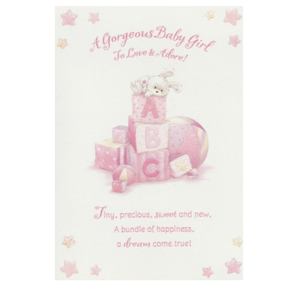 Baby Card Baby Girl Gorgeous