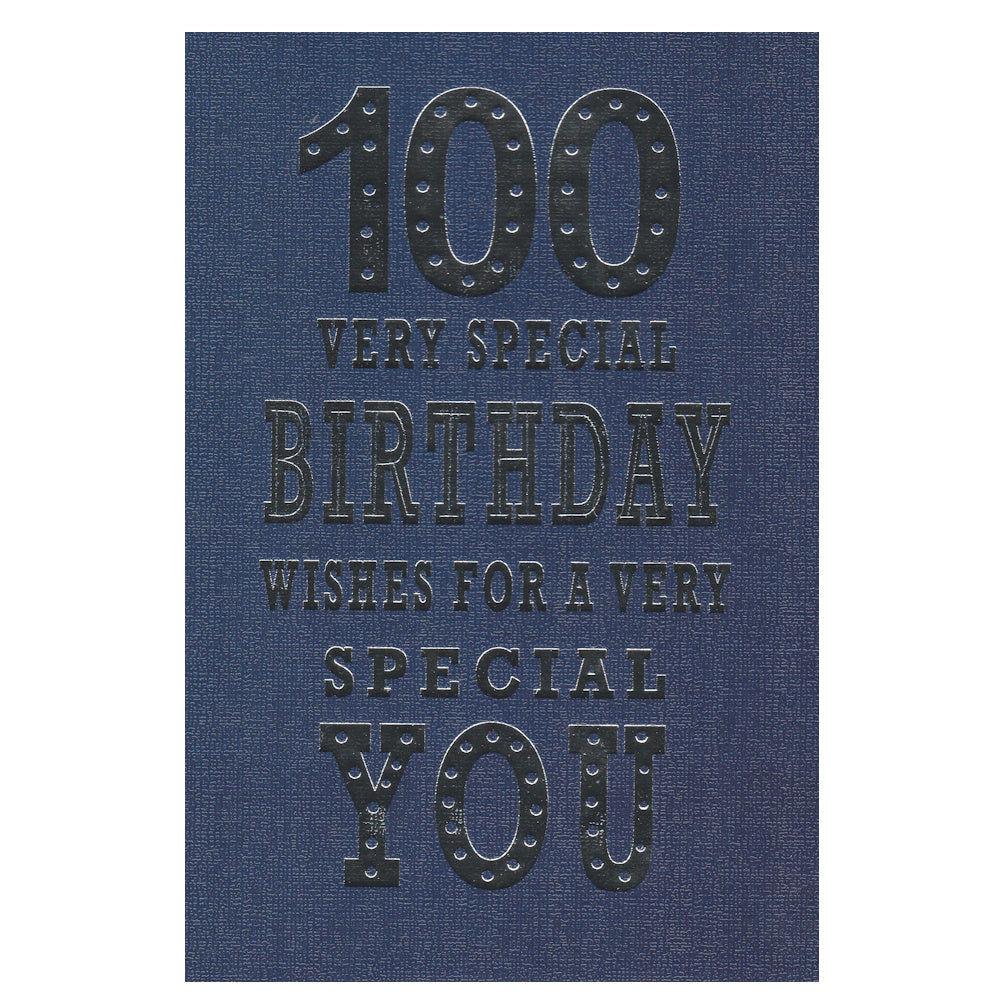 Birthday Card Age 100 Special Birthday