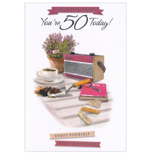 Birthday Card Age 50 Radio