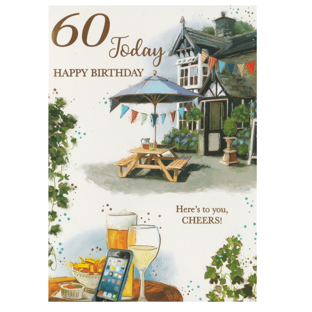 Birthday Card Age 60 CHEERS!