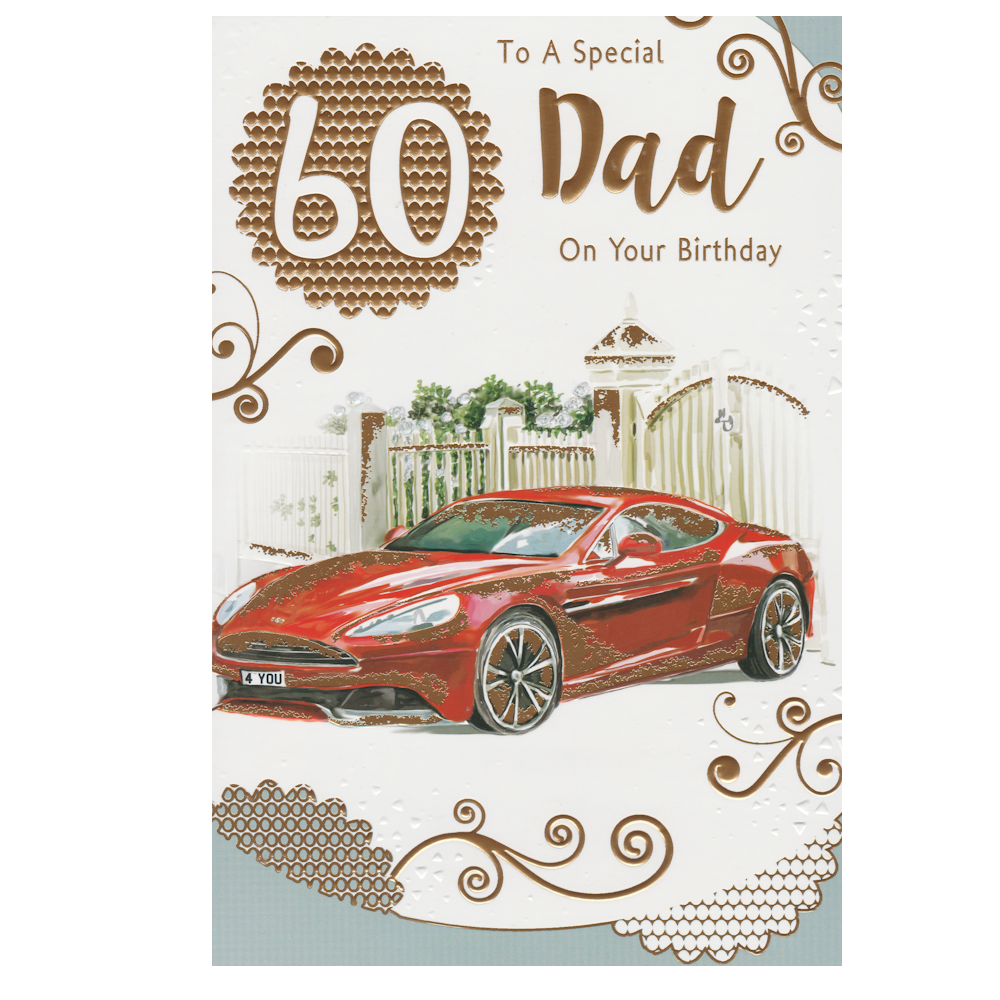 Birthday Card Age 60 Dad Car