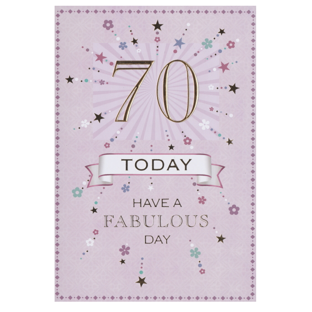 Birthday Card Age 70 FABULOUS