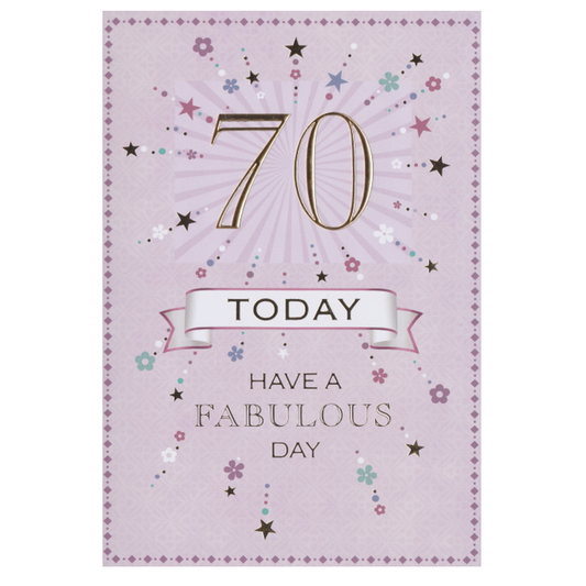 Birthday Card Age 70 FABULOUS