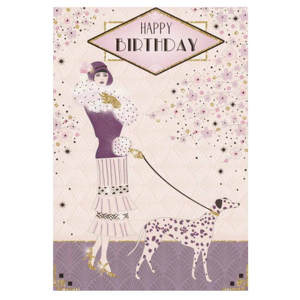 Birthday Card Art Deco Dalmatian