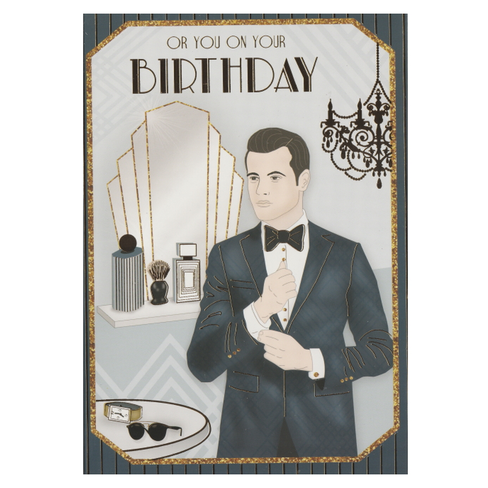 Birthday Card Art Deco Mirror