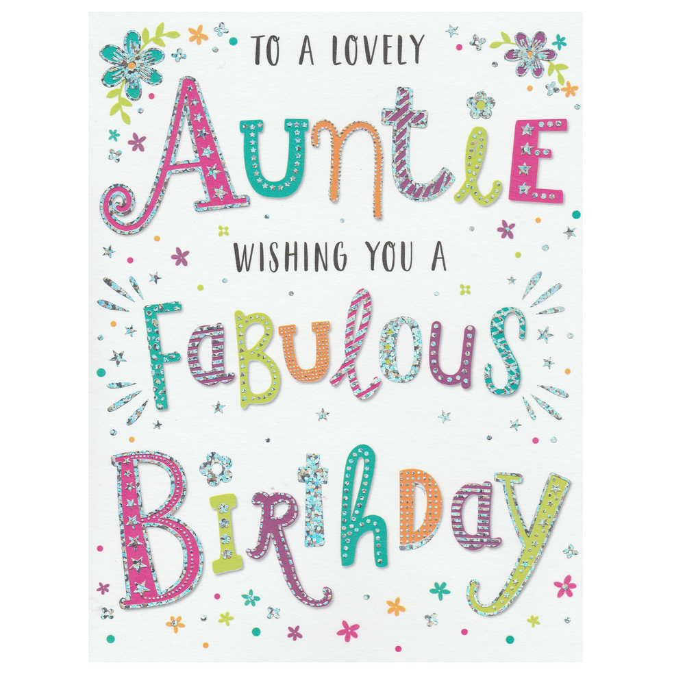 Birthday Card Auntie Lovely