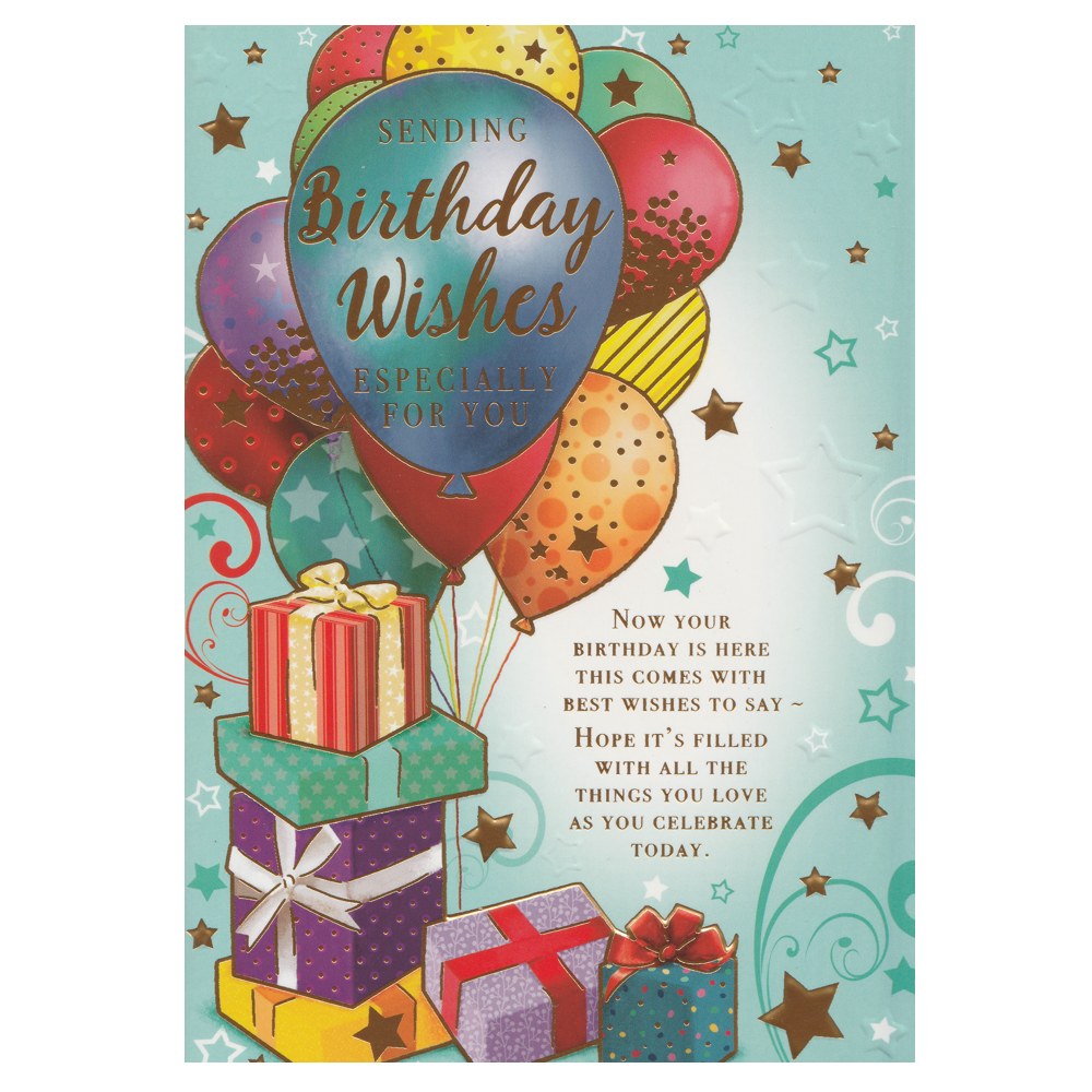 Birthday Card Balloons