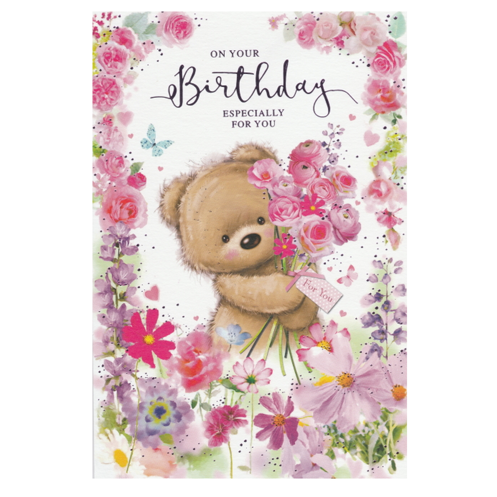 Birthday Card Bear Bouquet