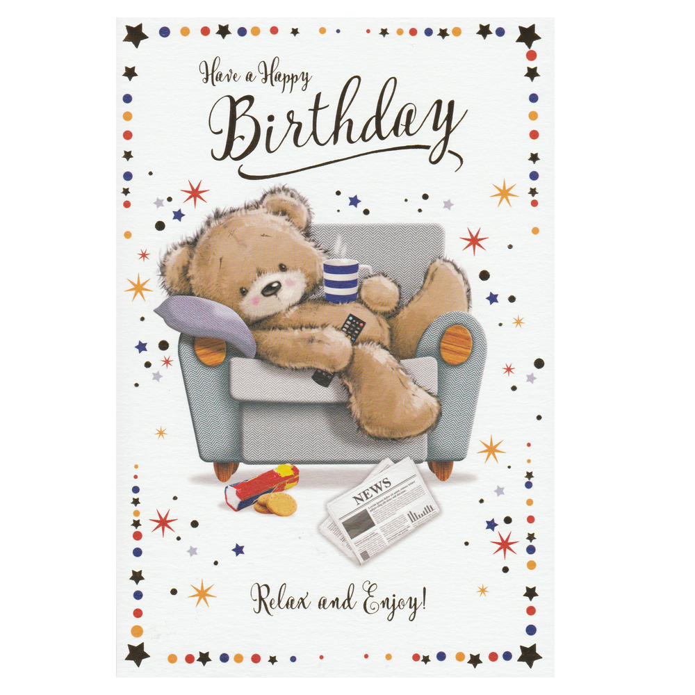 Birthday Card Bear Settee