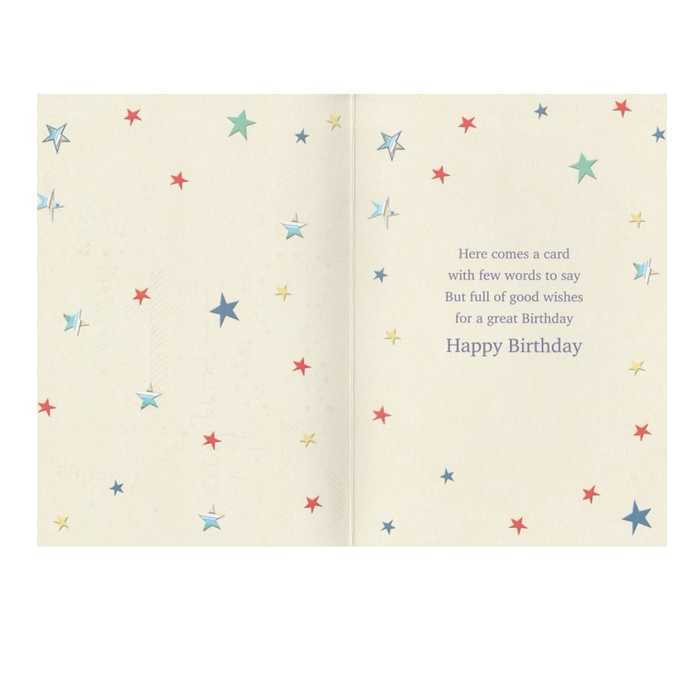 Birthday Card Blue Red