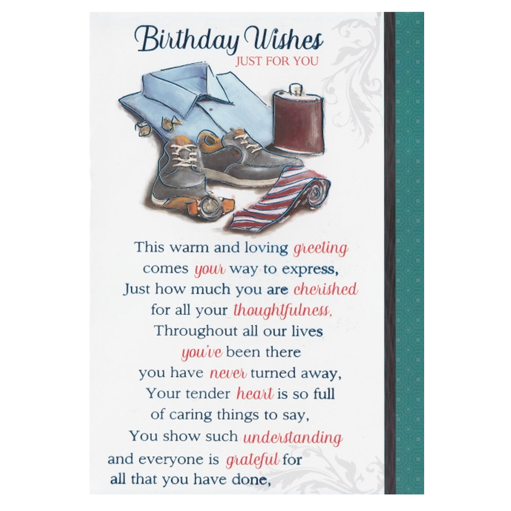 Birthday Card - Blue Shirt & Striped Tie