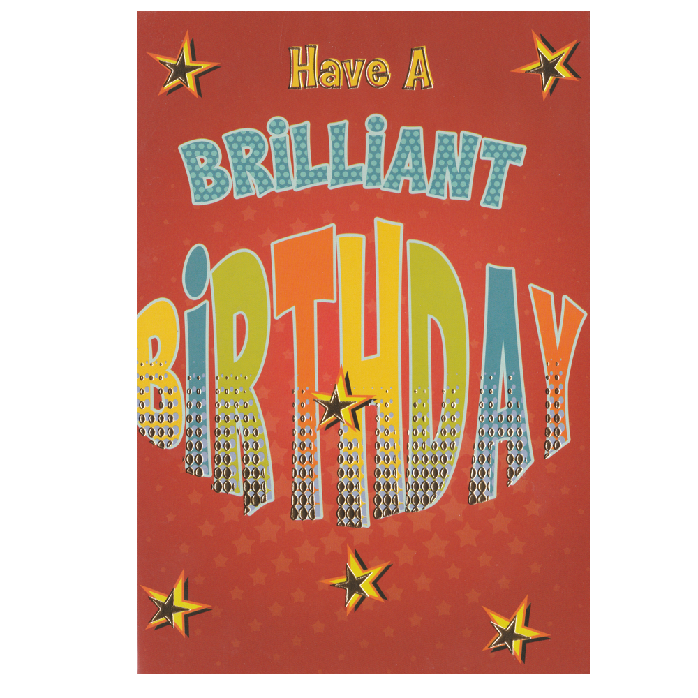 Birthday Card Brilliant Stars