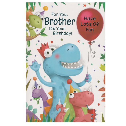 Birthday Card Brother Dinosaur