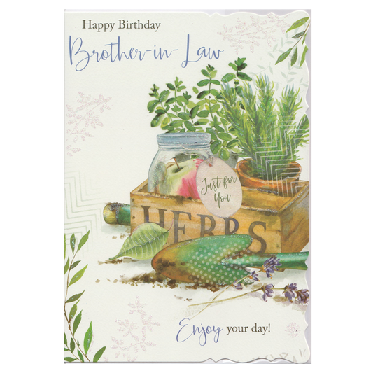 Birthday Card Brother In Law Herbs