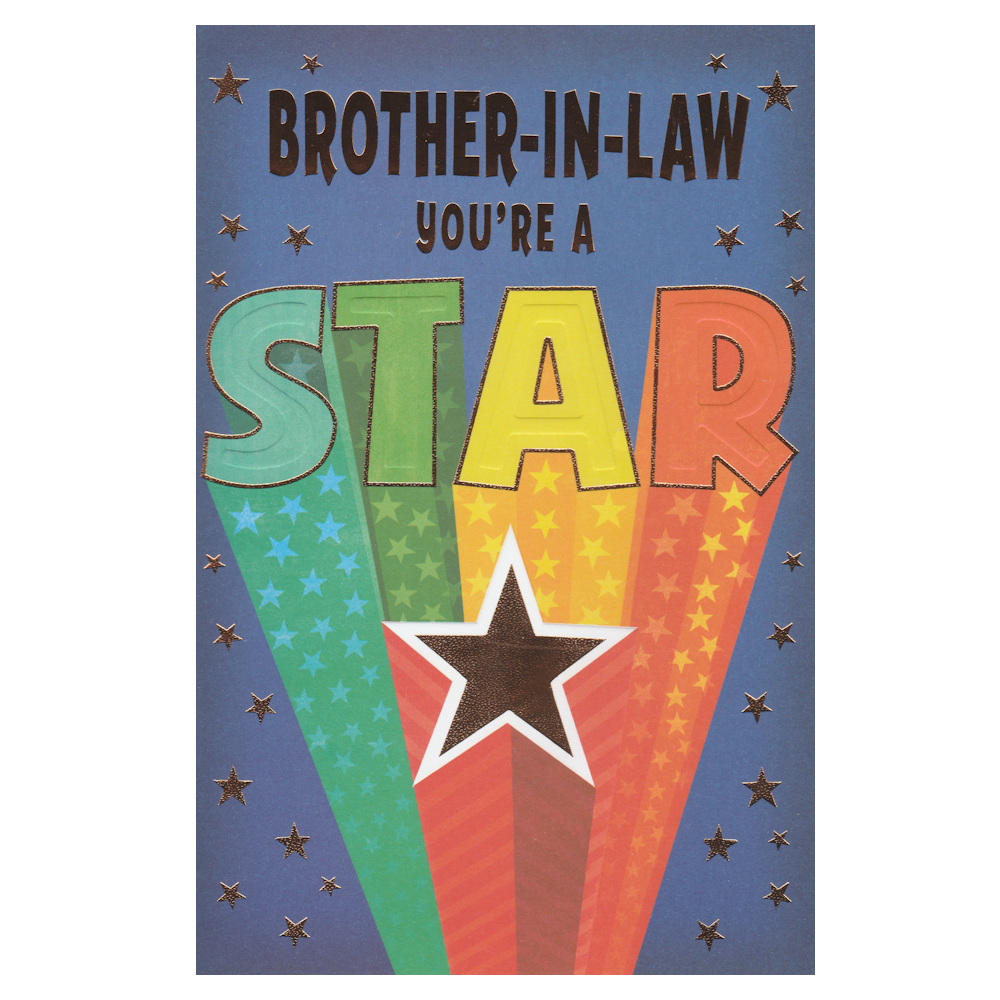 Birthday Card Brother in Law STAR