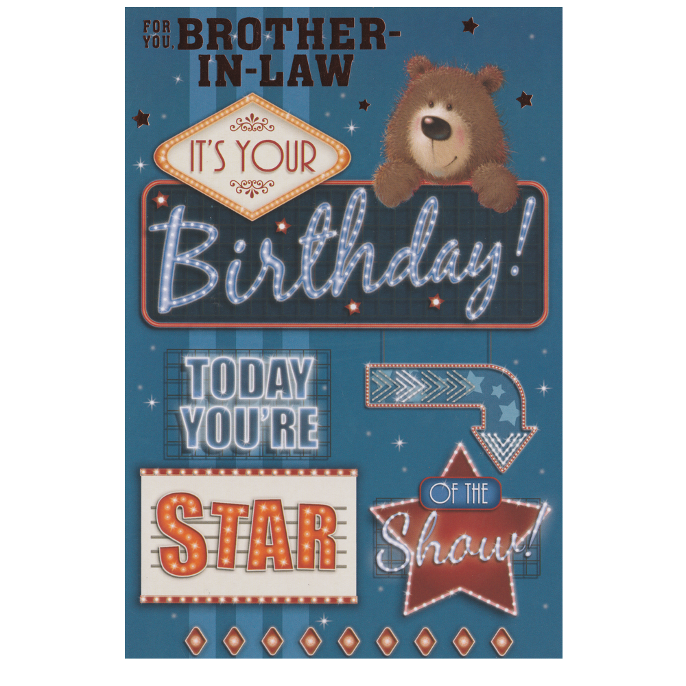 Birthday Card Brother In Law You're A Star