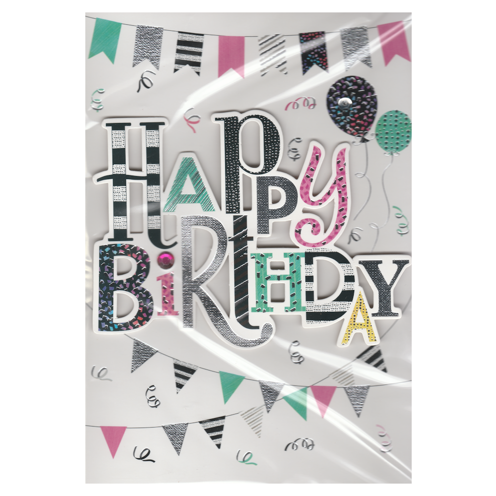 Birthday Card Bunting Multi