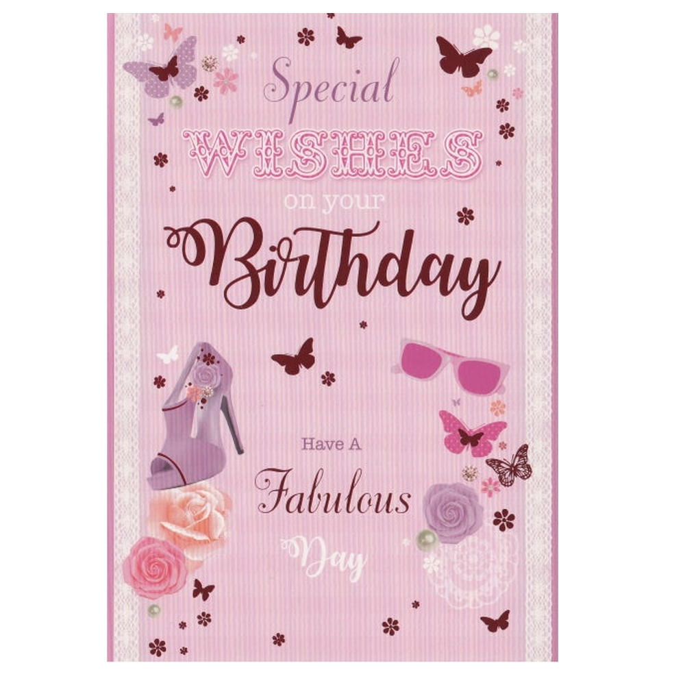 Birthday Card Butterfly Shoes